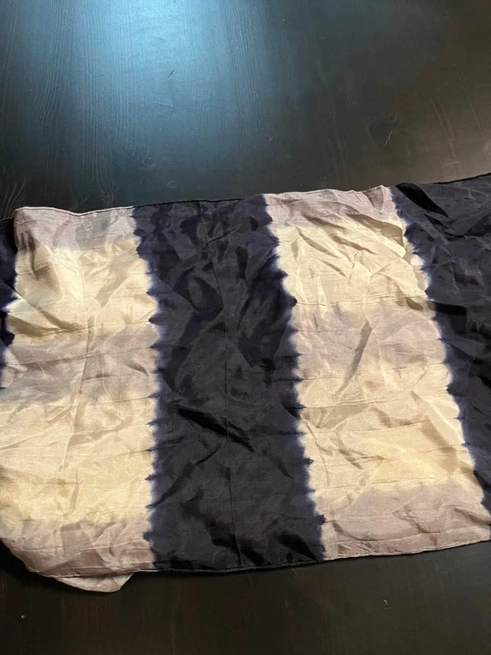 Bird by Juicy Couture Black and Cream Tie-Dye Scarf